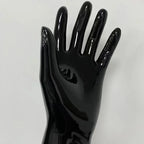 Chlorinated Latex Gloves One-piece High Elastic Black