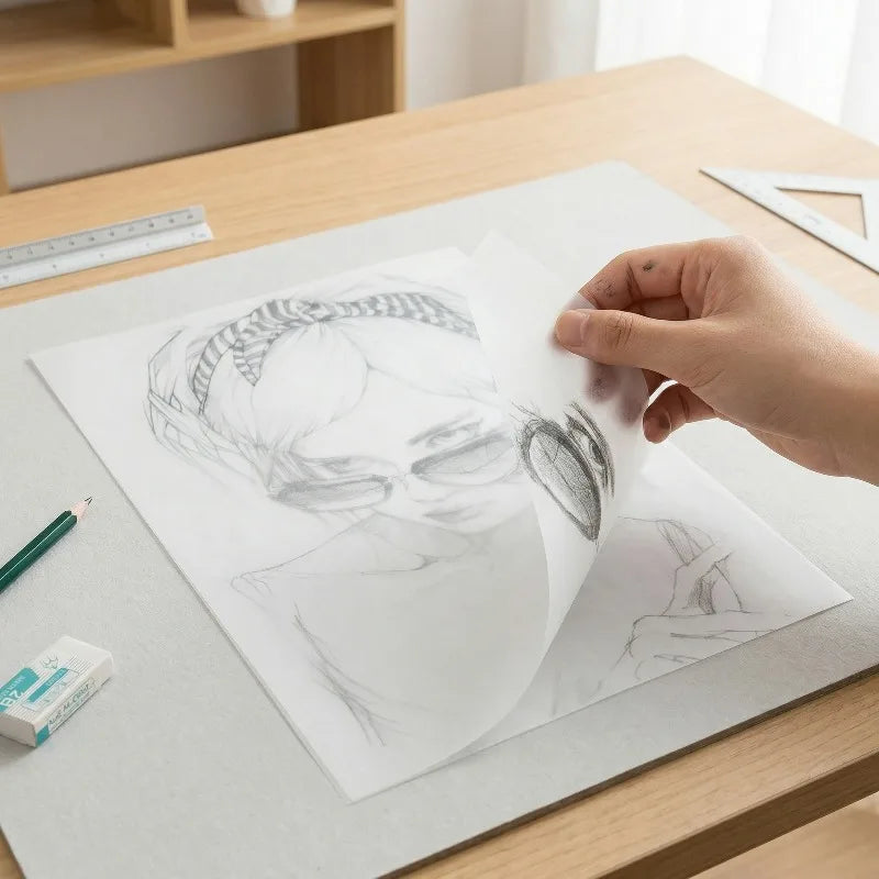 A4 Calligraphy Tracing Paper 100 Sheets Transparent Copy Paper For Hard Pen Handwriting Practice Learning Drawing Stationery