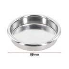 1pc Coffee Blind Filter Basket 51 58mm StainlessSteel Non Pressurized Filter Cup For Backwashing In Semiautomatic Coffee Machine