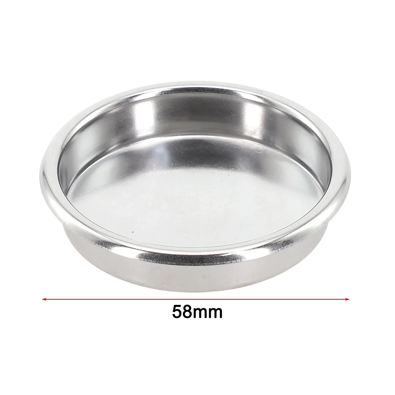 1pc Coffee Blind Filter Basket 51 58mm StainlessSteel Non Pressurized Filter Cup For Backwashing In Semiautomatic Coffee Machine