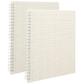 2Pcs Grid Spiral Notebook Graph Paper Notebook for Students Math Notepad Engineering Notes Journal Sketch Diary Organizer Work