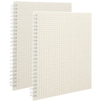 2Pcs Grid Spiral Notebook Graph Paper Notebook for Students Math Notepad Engineering Notes Journal Sketch Diary Organizer Work