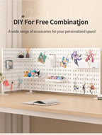 Neat Plastic Pegboard  Desk Organizer with Multiple Accessories for Home Office, Craft Room and Garage Display