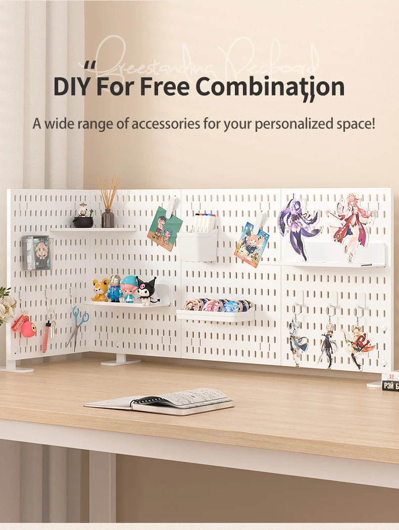 Neat Plastic Pegboard  Desk Organizer with Multiple Accessories for Home Office, Craft Room and Garage Display