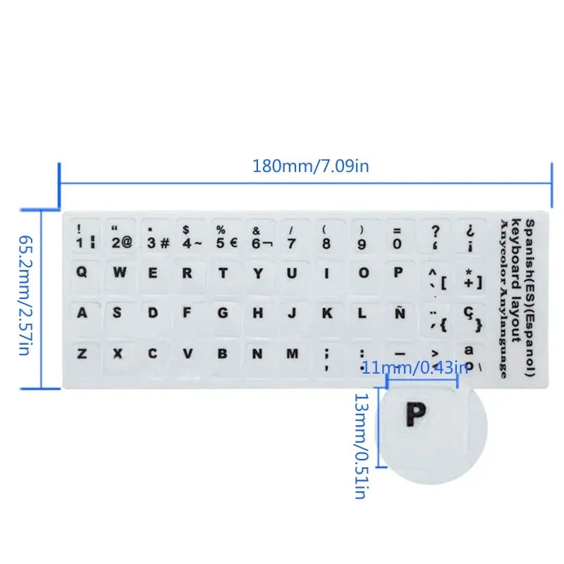 Spanish frosted keyboard sticker, DIY computer laptop keyboard protective film, anti-abrasion button sticker film