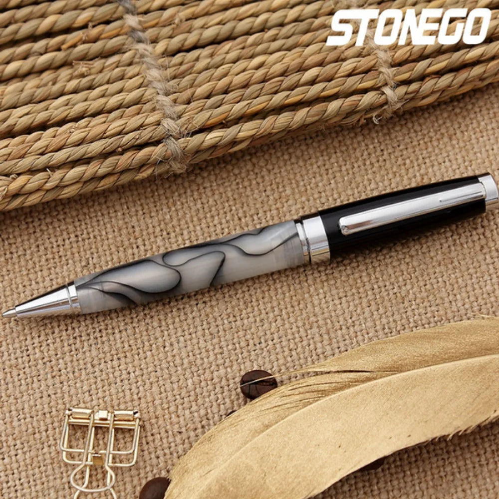 STONEGO Fashion Wallet Pen Short Paragraph Gift Travel Pocket Pen Mini Pocket Short Clip Metal RollerBall Pen Travel Pocket Pen