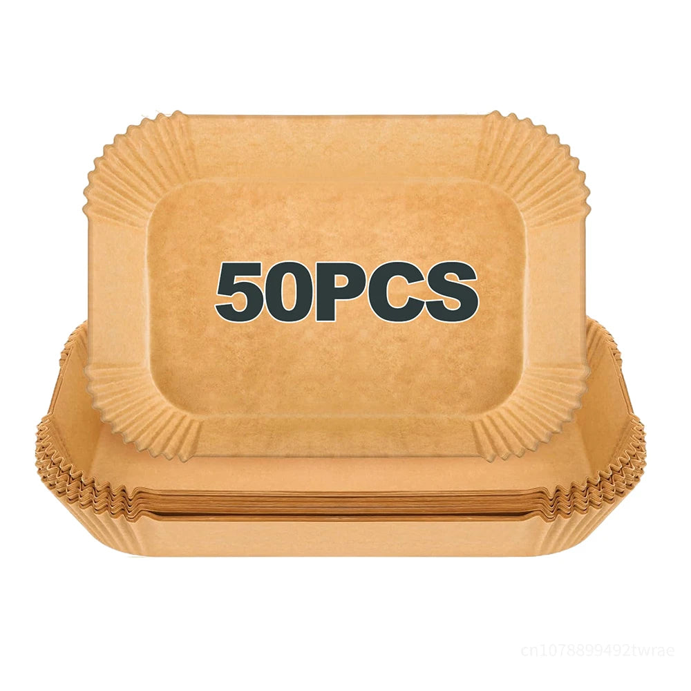50/100Pcs Air Fryer Liners Disposable for Ninja FG551/DG551/IG651/ Foodi Smart XL Indoor Grill, Unbleach Parchment Paper Sheet