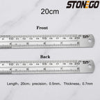 Stainless Steel Ruler Set 6 8 12 16 20 Inch Metal Rulers High Precision Double-Sided Engineering Drawing Office School Tools