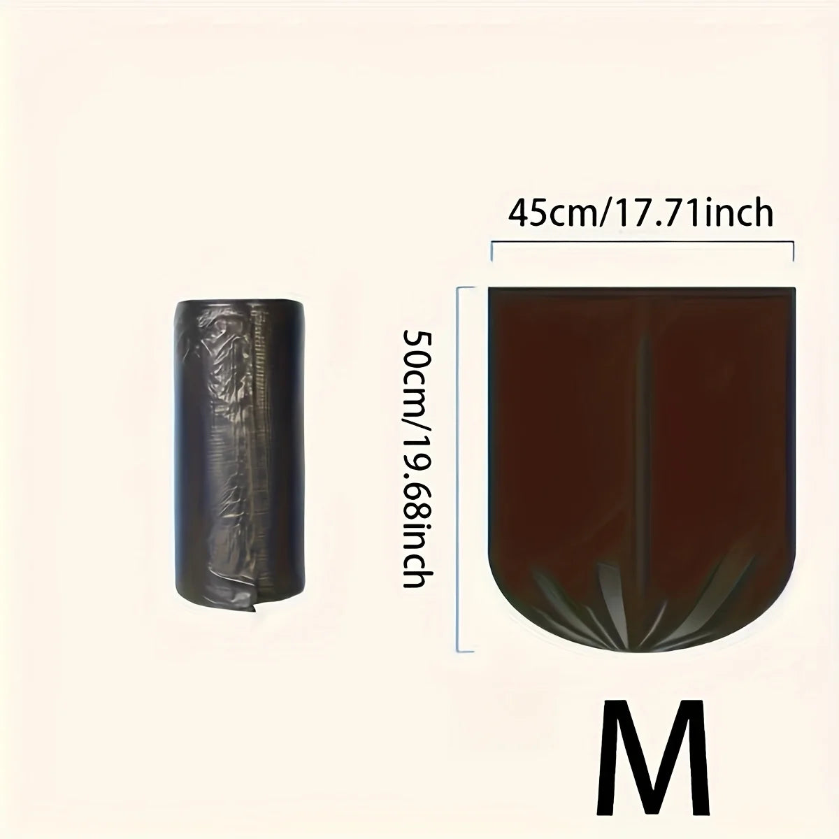 3 Rolls 60pcs Upgraded Durable Black Household Trash Bags, Multi-Purpose Trash Bags Black for Privacy Trash Bags for Privacy