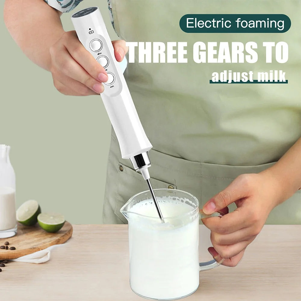 Frother Electric Milk Mixer Drink Foamer Coffee Egg Beater Whisk Latte Stirrer Stonego Baking Kitchen Accessories