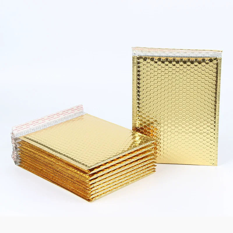 10Pcs/Lot Bubble Mailers Aluminized Bags Laser Envelope Self Seal Postal Gift Packaging Bags Book Shipping Package Colorful Bags