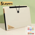 A4 File Folder Storage Bag 5/8/13 Layers Desktop Organizer for Test Papers School Stationery Office Supplies