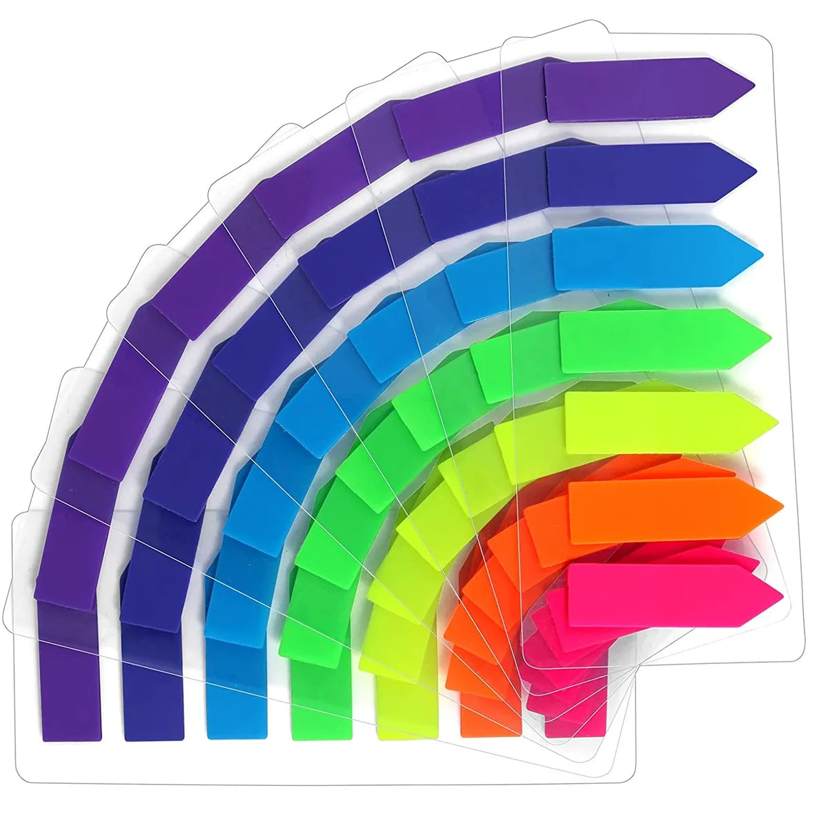 7 Packs 1400 Sheets Transparent Sticky Notes Self-Adhesive Annotation Books Bookmarks Memo Pad Index Tabs Stationery