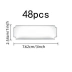48 pcs Silver Customizable Name Cards, Self-Adhesive Backing, Business Event Badges School Classroom ID