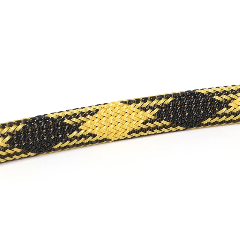 5M Multicolor PET Insulated Braid Sleeving 2mm - 40mm Expandable Wire Cable Sheath Flame-retardant Nylon Braided Mesh Tube DIY