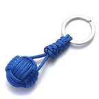Military Parachute Woven Rope Ball Keychain Paracord Lanyard Key Ring Monkey Fist Key Chains Outdoors Survival Tool Jewelry
