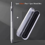 Multifunctional 4-color-in-one gravity-sensing pen metal ballpoint pen/Mechanical Pencil,Black/Red/Blue Ink Oil Signing canetas