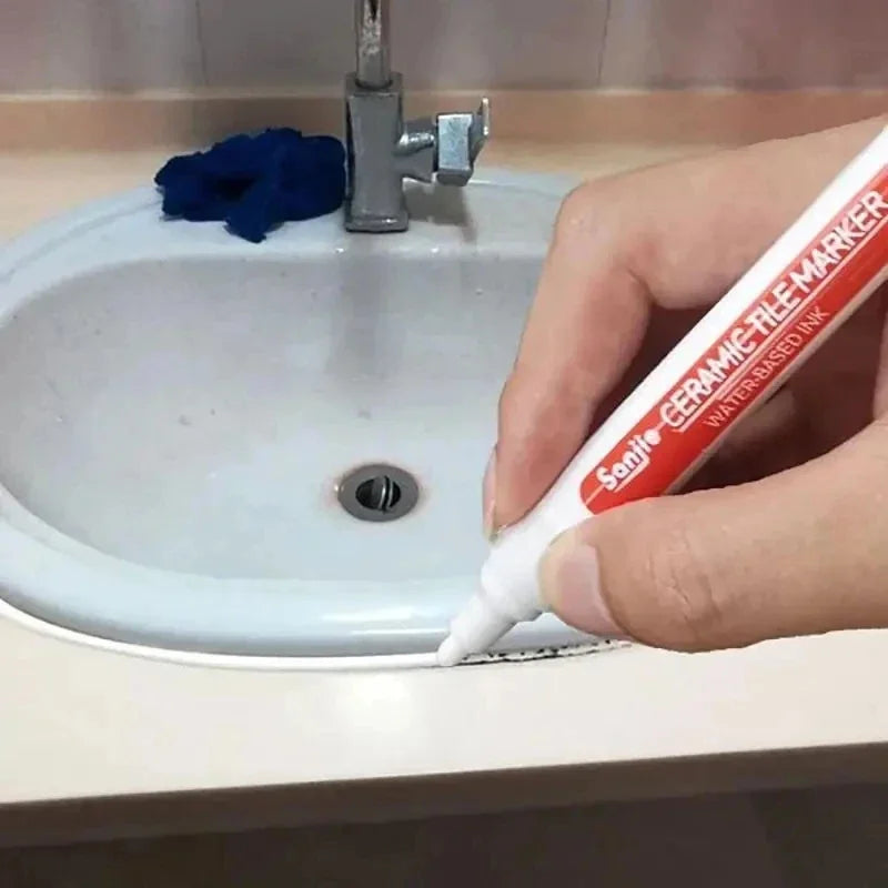Mold-Resistant Waterproof Ceramic Tile Grout Marker Pen for Kitchen Bathroom Wall Floor Repair