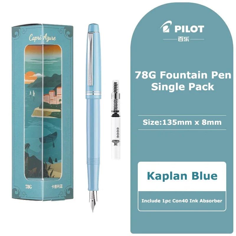 Pilot 78G Luxury Fountain Pen Set,22K Gold-Plated Nib Smooth Writing EF/F/M Calligraphy Pen Perfect Gift for Writer&Professional