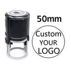 Custom Self-Inking Stamp 25/30/40/50mm Round LOGO Design Personalized Text Press-type Inking Stamp for Wedding Invitation Envelo