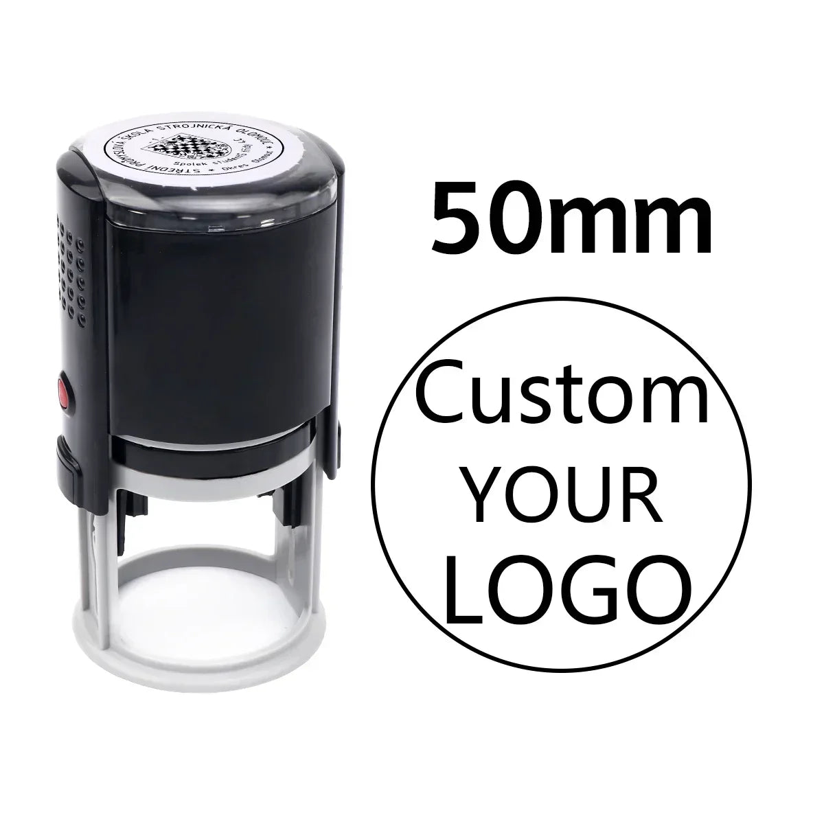 Custom Self-Inking Stamp 25/30/40/50mm Round LOGO Design Personalized Text Press-type Inking Stamp for Wedding Invitation Envelo