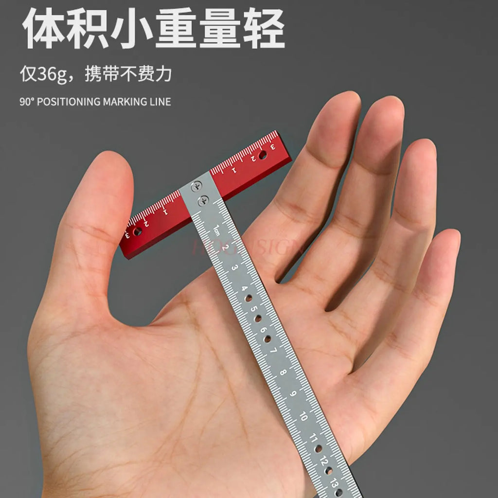 1pcs T-shaped square ruler aluminum alloy industrial grade high-precision T-shaped ruler T-shaped ruler multifunctional ruler