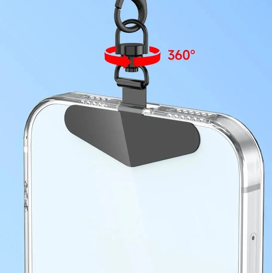 360° Rotation Metal Steel Phone Tether Tab Cell Phone Lanyard DY Patch Gasket Universal Cellphone Lanyard Safety Connecter Piece