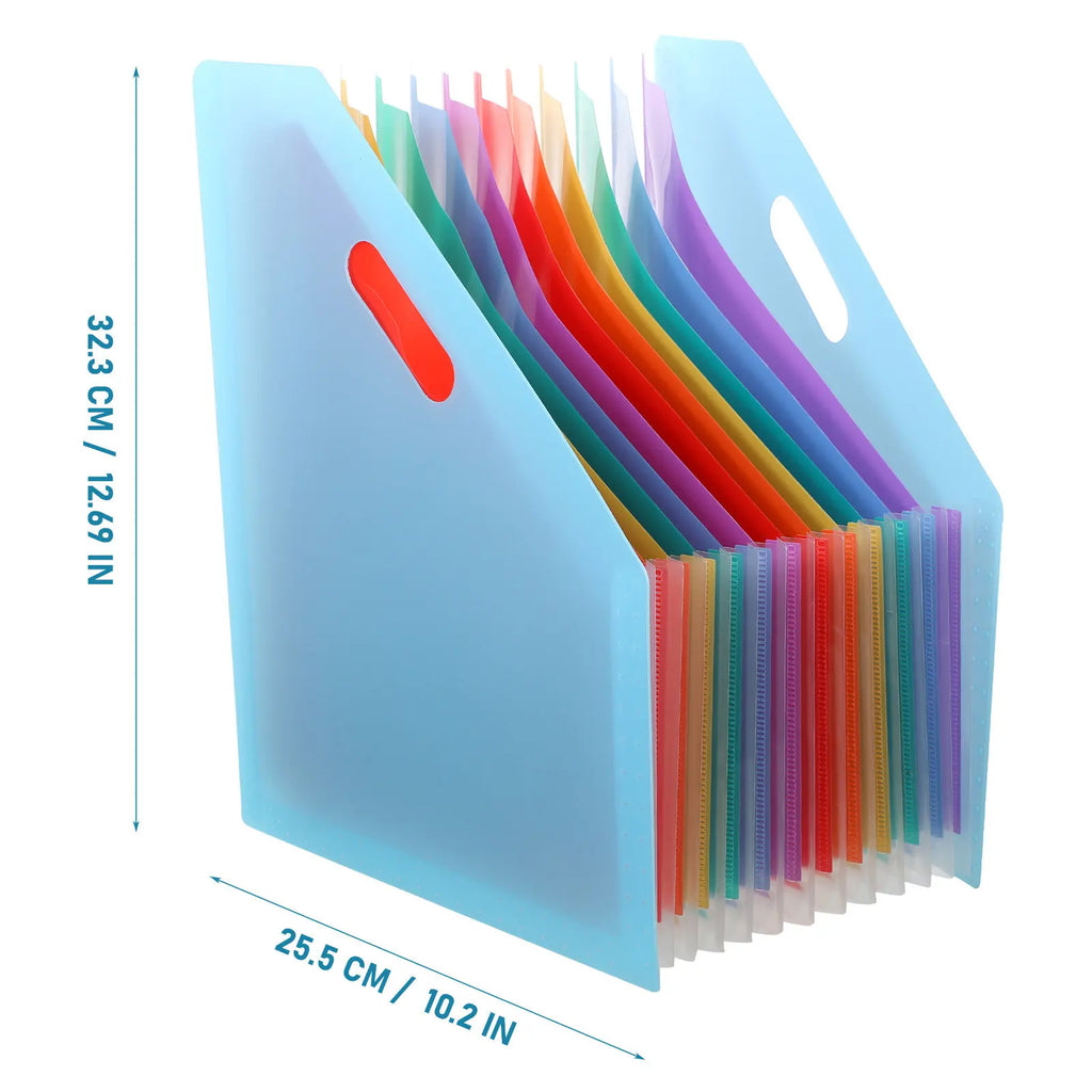 Standing Expandable Accordion File Folder Large Capacity Desktop Organizer for Receipts Checks Deposits Documents Plastic File