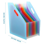 Standing Expandable Accordion File Folder Large Capacity Desktop Organizer for Receipts Checks Deposits Documents Plastic File