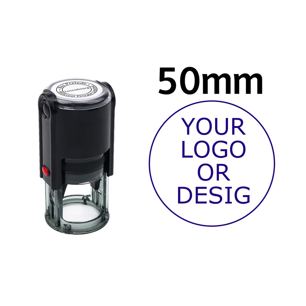 Custom Self-Inking Stamp 25/30/40/50mm Round Logo Design P Personalized Press-type Inking Stamp for Wedding Invitation Envelope