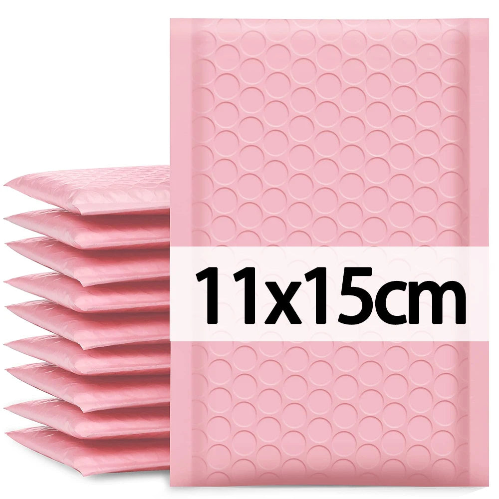 10/60x Bubble Mailers Self Seal Padded Envelopes Waterproof Business Mailing Packages Multi-size Shipping Bags Black White Pink