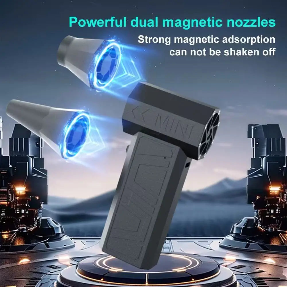 Turbo Jet Fan Electric Air Duster Portable 130000RPM Cleaning Blower Tool Car Blowing Snow 4 Gears Adjustable Type-C Charging
