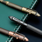 1Pc Brass Pen with a Tungsten Steel Nib, Heavy Metal Feel, Retro Design, Suitable for Business and Office Use, Rotating and Retractable, for Students/Organizations, Holiday Gifts, Valentine's Day, Back-To-School Season, Schoo