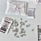 30pcs Silver Mini Heart Paper Clips Photo Cards Packing Materials Photo Clips Metal Paperclip Bookmark School Office Accessories