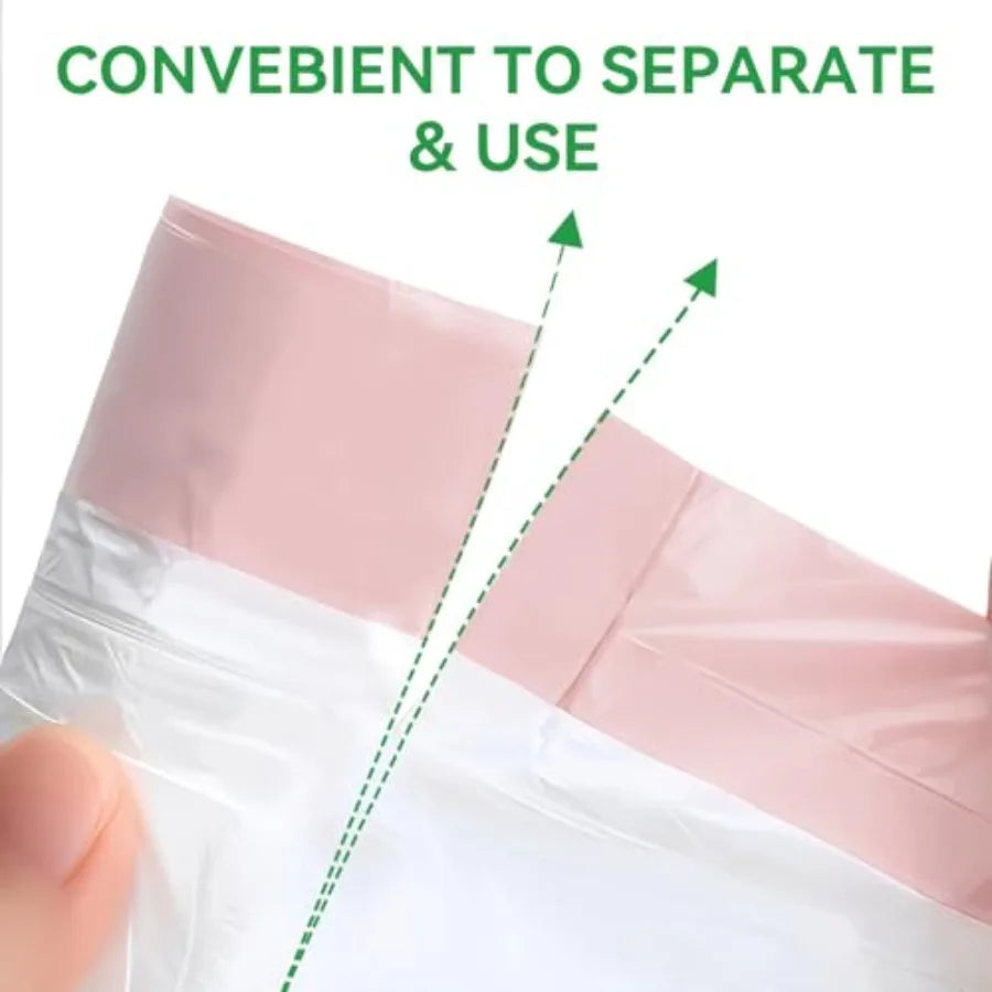 13 Gallon Trash Bags Drawstring, Pack of 28 Garbage Bags for Kitchen and Home Use, 63x70cm Size, 12g/pcs, Unscented