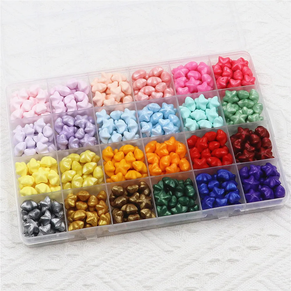 Retro Sealing Wax Beads Plant Wax Seal Wax Box Set 24 Color Sea Bead Wax Seal For Wedding Wax Seal Tools For Making Wax Seal Y15