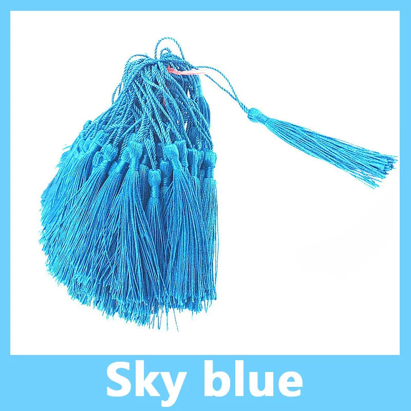 100pcs/Pack 13cm Tassel Silk Fringe Silky Floss Bookmark Tassels Mini Tassels for DIY Craft Jewelry Making Souvenir Bookmarks