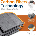 3PCS Carbon Microfiber Cleaning Cloth Lint Free Reusable Kitchen Dish Cloth Glass Window Polishing Streak Free Miracle Clean Rag