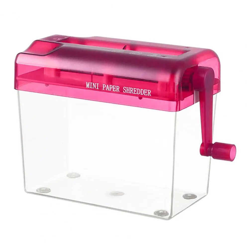 Low Noise Paper Shredder Paper Shredder Portable Capacity Visible Mini Handheld Cutter Anti-slip A4 Paper Cutting Tool for Home