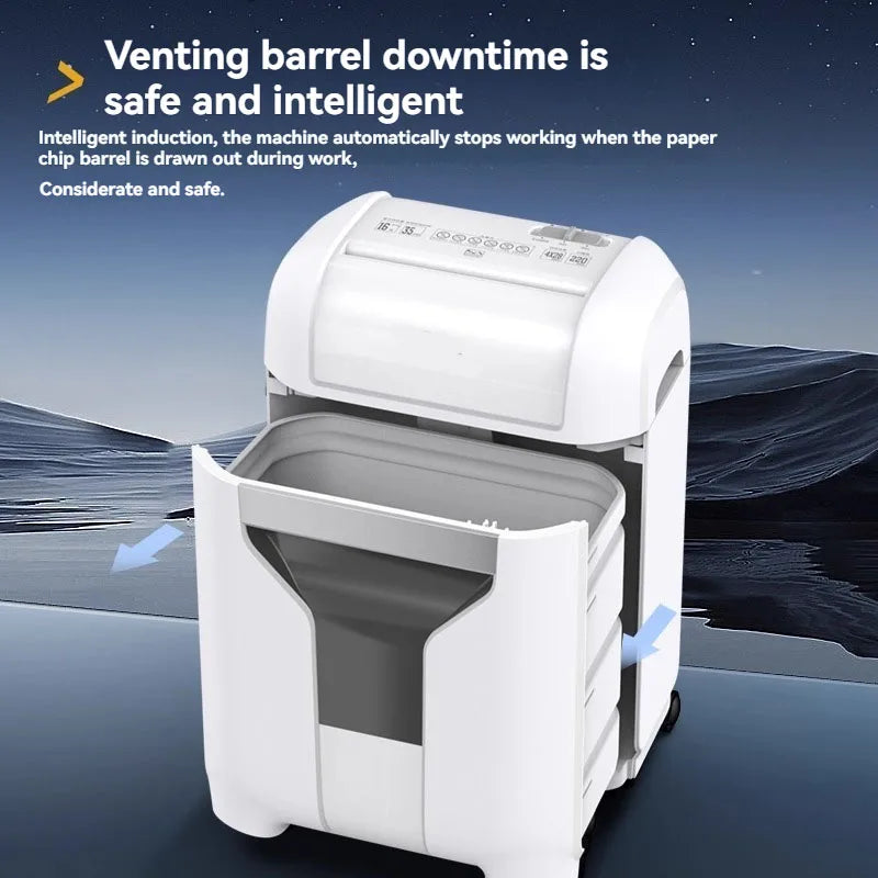 25L 4435 Office Electric Shredder for Shredding Paper Particles Book Nails Cards Confidential Specific Document Shredder Level 5