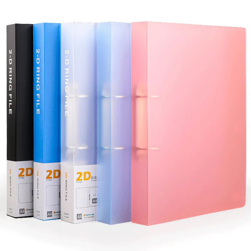 2-ring File Binder File Folder A4 Binder Folder Cover Office Document Organizer Can Hold 200 Sheets Test Paper Desk Organizer