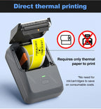 P2 Thermal Wireless Label Printer 20-58mm 2 inch Portable Bluetooth Sticker Mini Printer Price Tag Barcode Label Maker DIY
