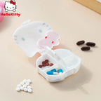 Sanrios Mini Pill Box Anime Figures Hellokitty Portable Pill Case Medication Organizer Cute Mymelody Cartoon Daily Dose Box Gift