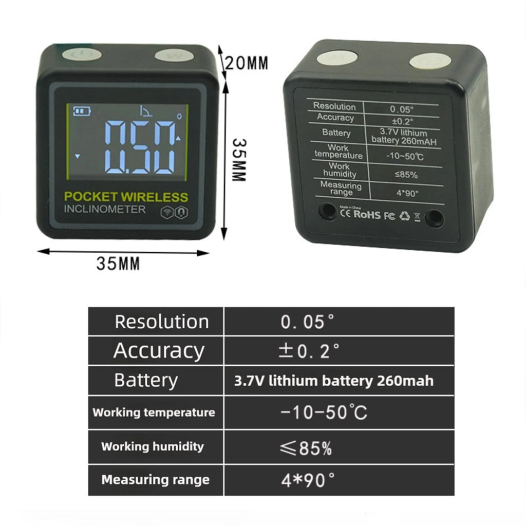 Electronics Digital Level Protractor Digital Inclinometer Angle Tester Mini Digital Meter Leveling Tool For Woodworking Tools