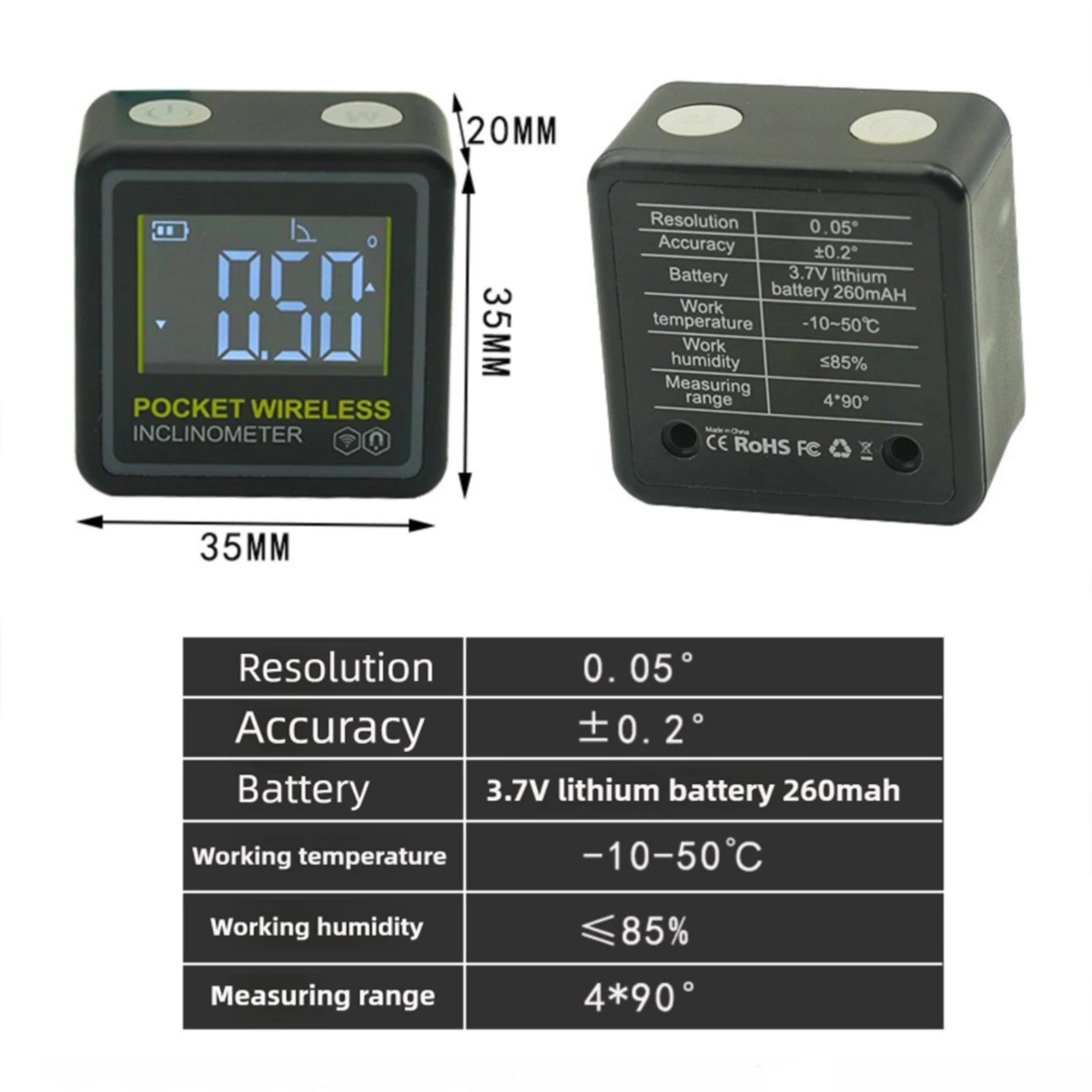 Electronics Digital Level Protractor Digital Inclinometer Angle Tester Mini Digital Meter Leveling Tool For Woodworking Tools