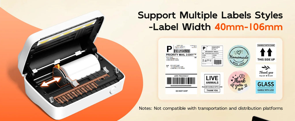 Phomemo M421 Label Printer 4x6 Shipping Thermal Label Maker Compatible with Phone & PC Portable Bluetooth Printers for Package