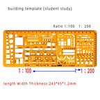 Template Measuring Ruler Circular Oval Ruler Durable K Resin Drawing Design Furniture Architect Template Drafting Ruler