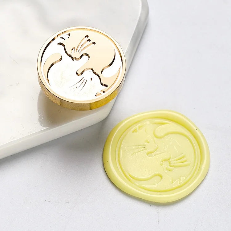 Star Sky Lotus Rose Pattern Wax Seal Stamp Retro Sealing Wax Stamp Replace Head Flowers Leaf Decorate Gift