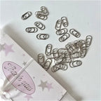 30pcs Silver Mini Heart Paper Clips Photo Cards Packing Materials Photo Clips Metal Paperclip Bookmark School Office Accessories