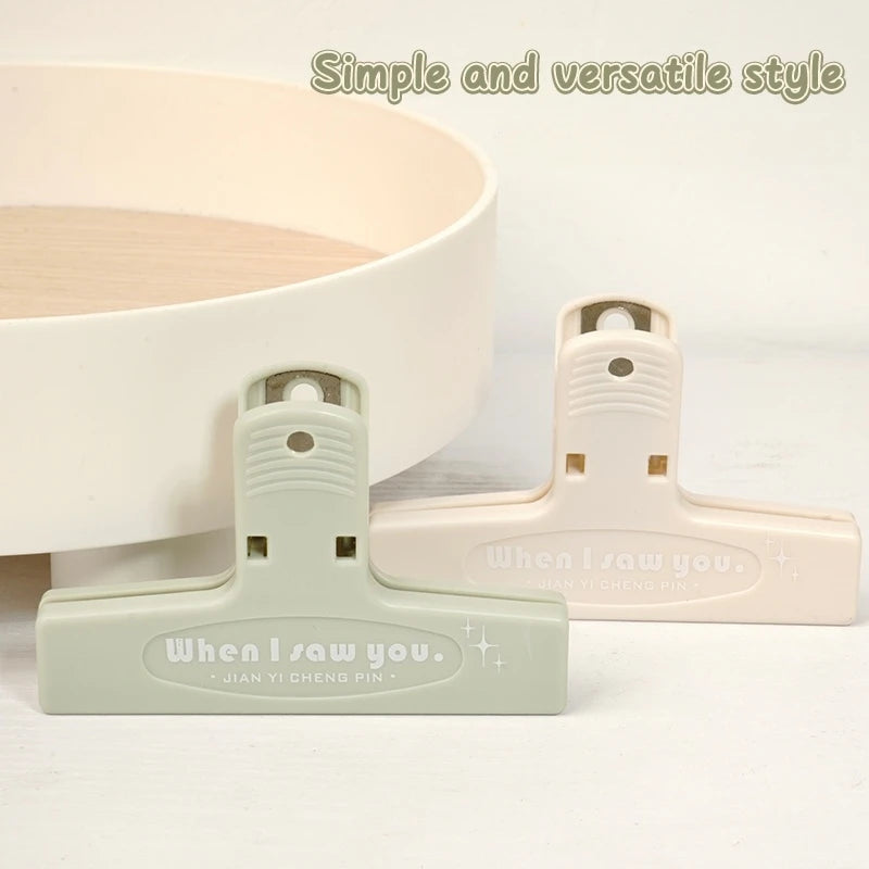 1pcs When I Saw You White Paper Clip Large Binder Clips Diary Page Marker Office School Binding Tools Bag Accessories A7871